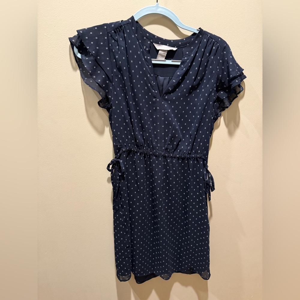 Black and White Patterned Mini Dress Women’s 4